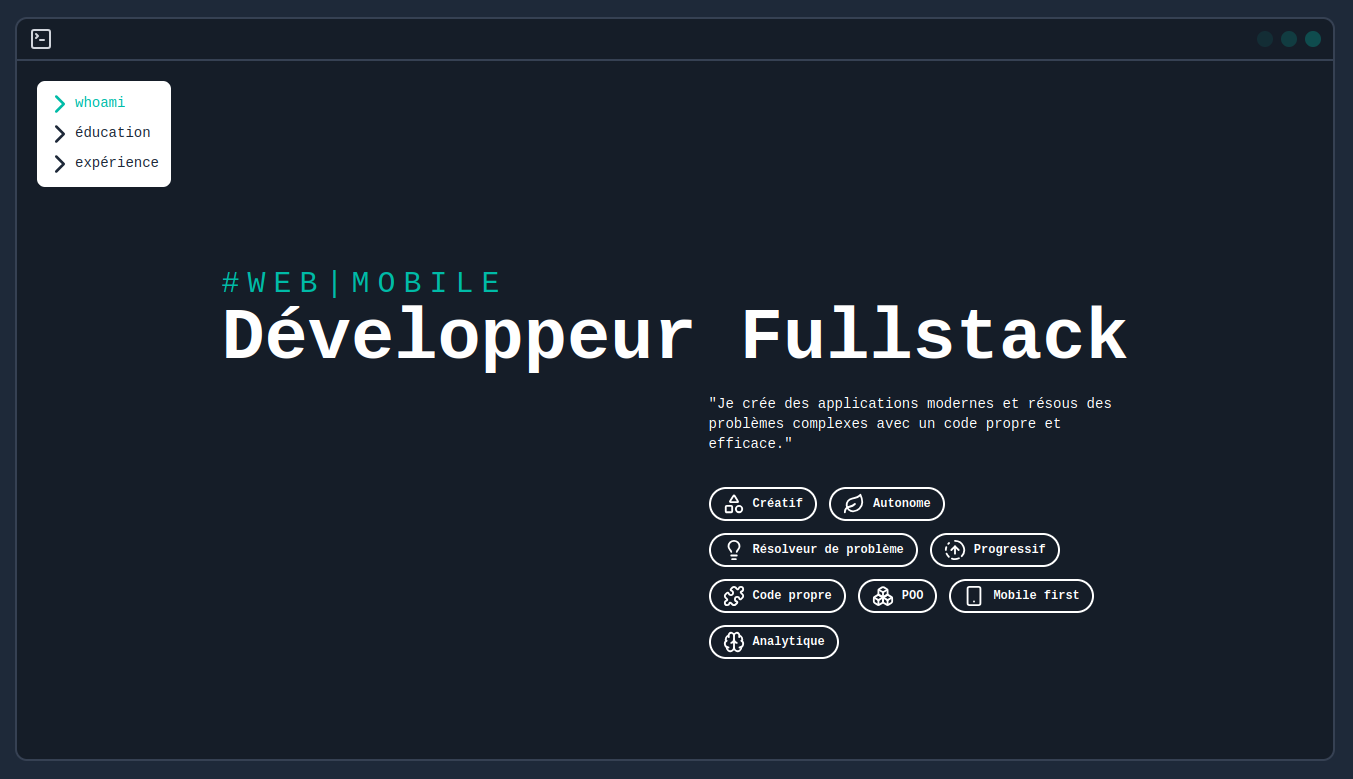 Développeur fullstack WEB & MOBILE